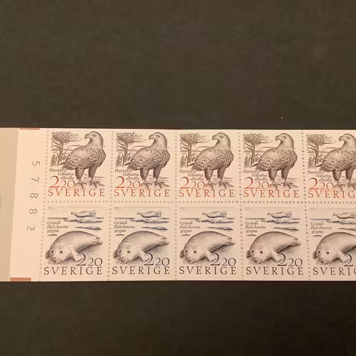 Kusthavet 1988 postfriskt häfte med kontrollnummer