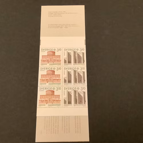 Europa XVI 1987 postfriskt häfte