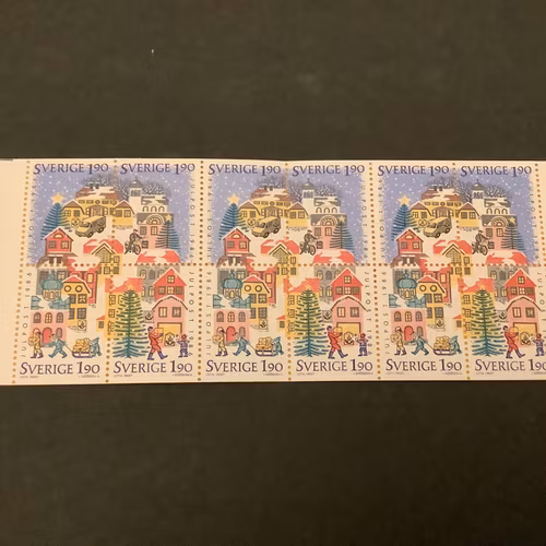Julpost inrikes 1986 postfriskt häfte