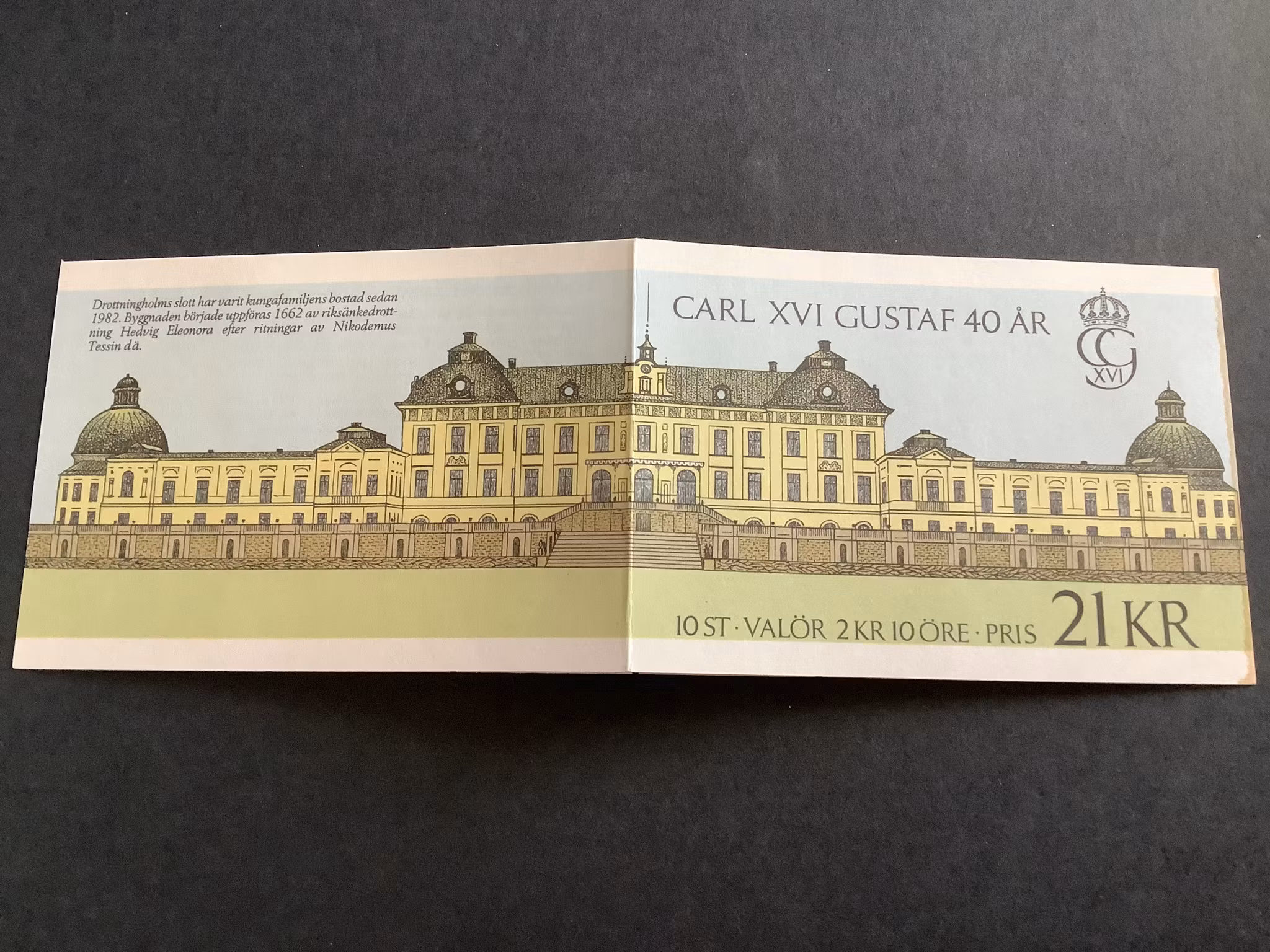 Carl XVI Gustaf 40 år postfriskt häfte