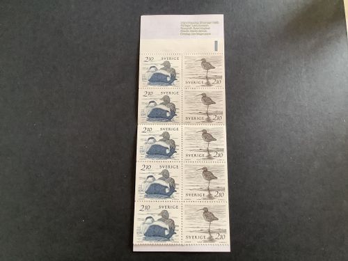 Fåglar vid vatten 1986 postfriskt häfte