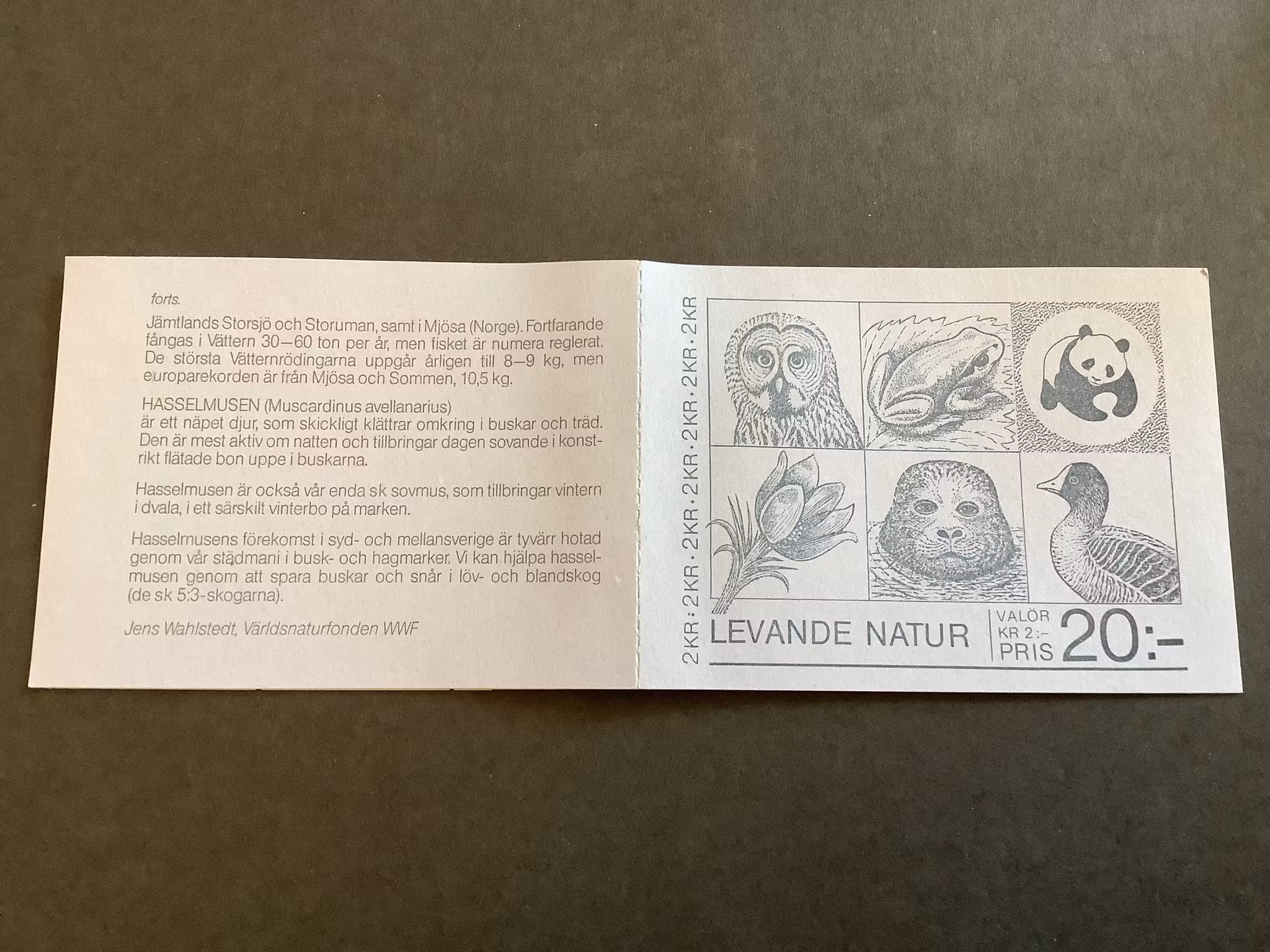 Levande natur 1985 postfriskt häfte