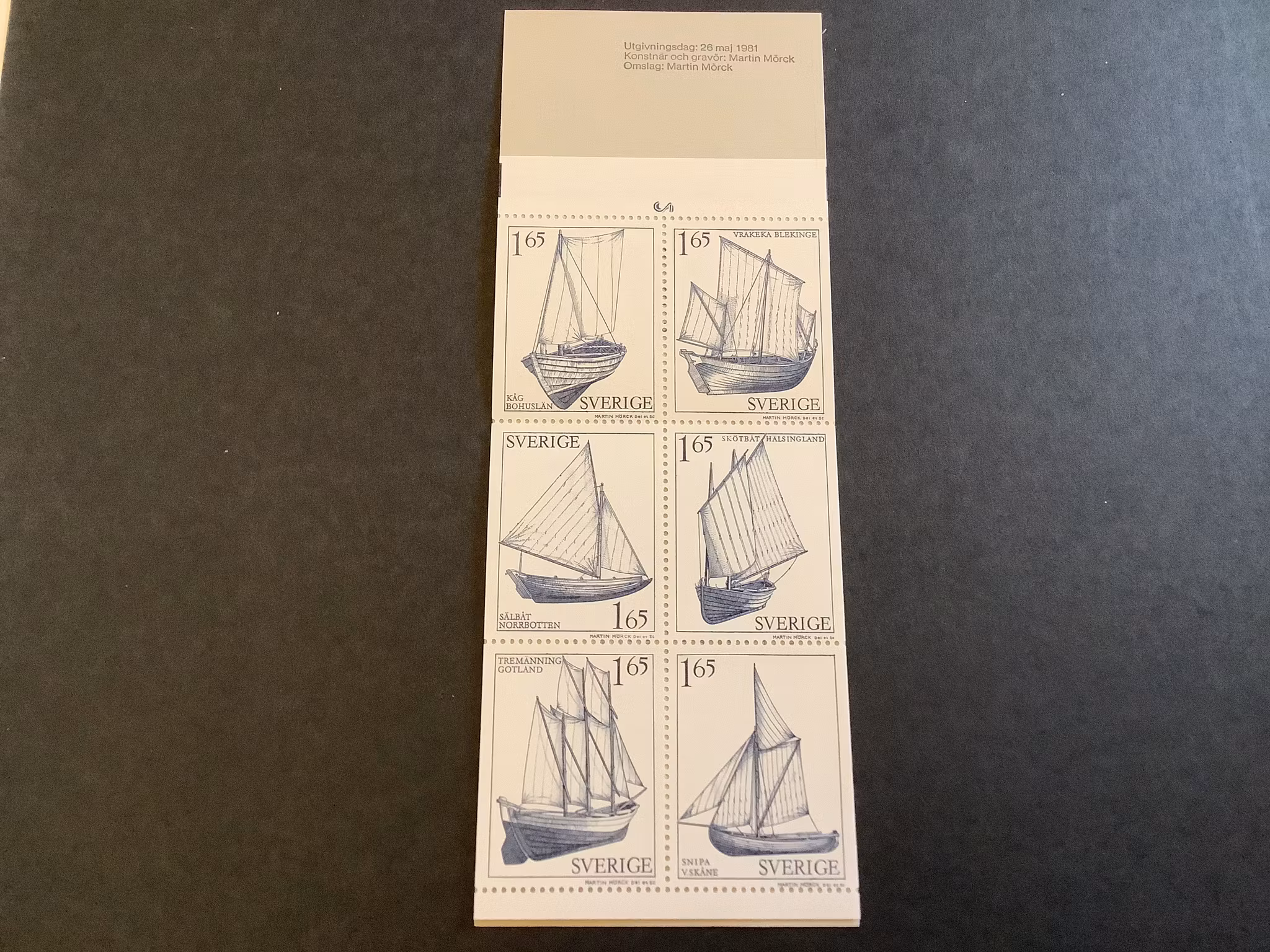 Allmogebåtar 1981 postfriskt häfte
