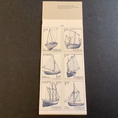 Allmogebåtar 1981 postfriskt häfte