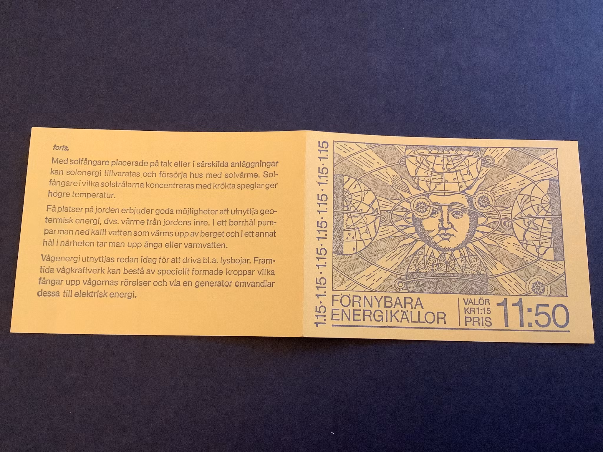 Förnybara energikällor 1980 postfriskt häfte