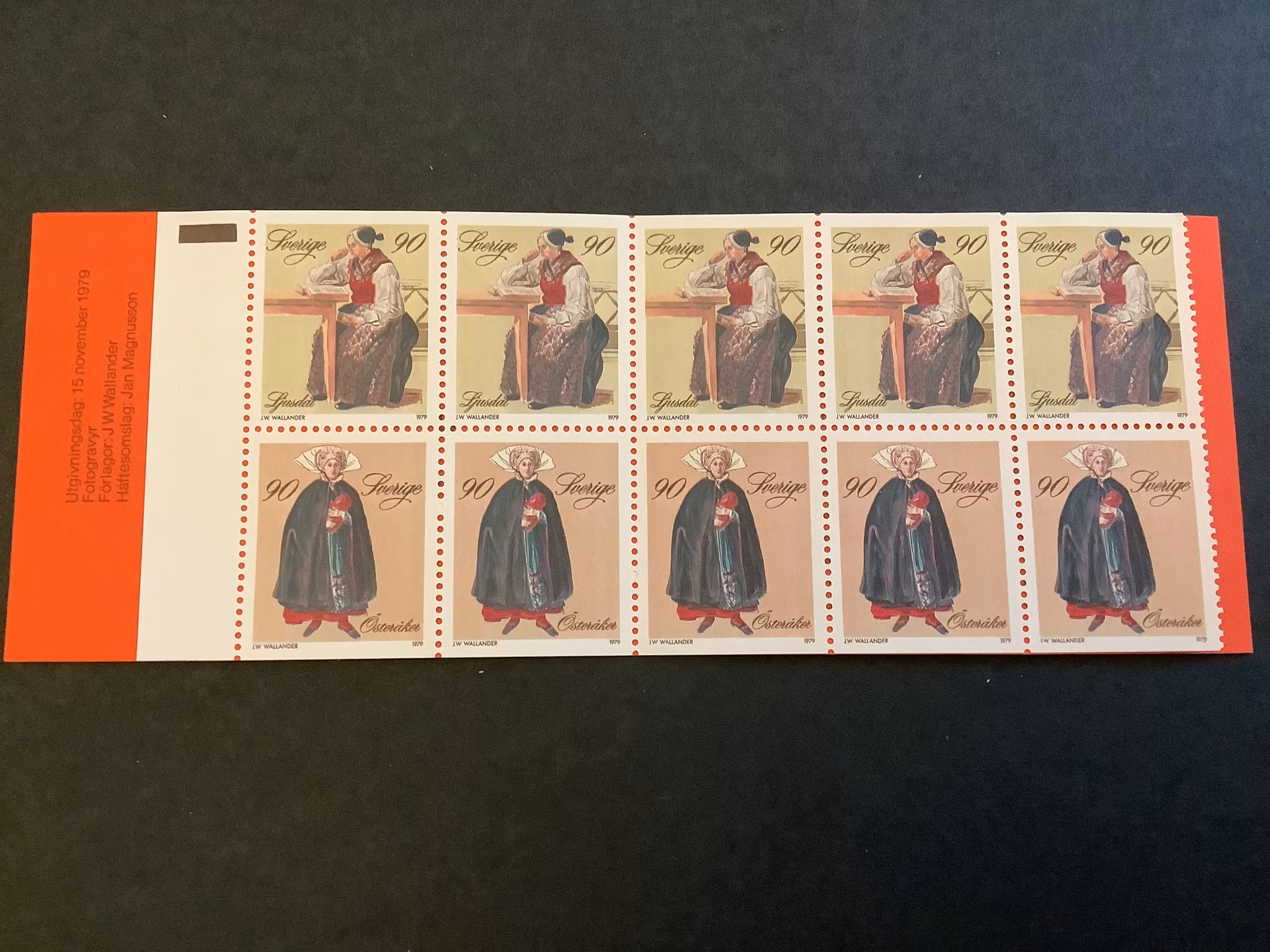 Folkdräkter 1979 postfriskt häfte