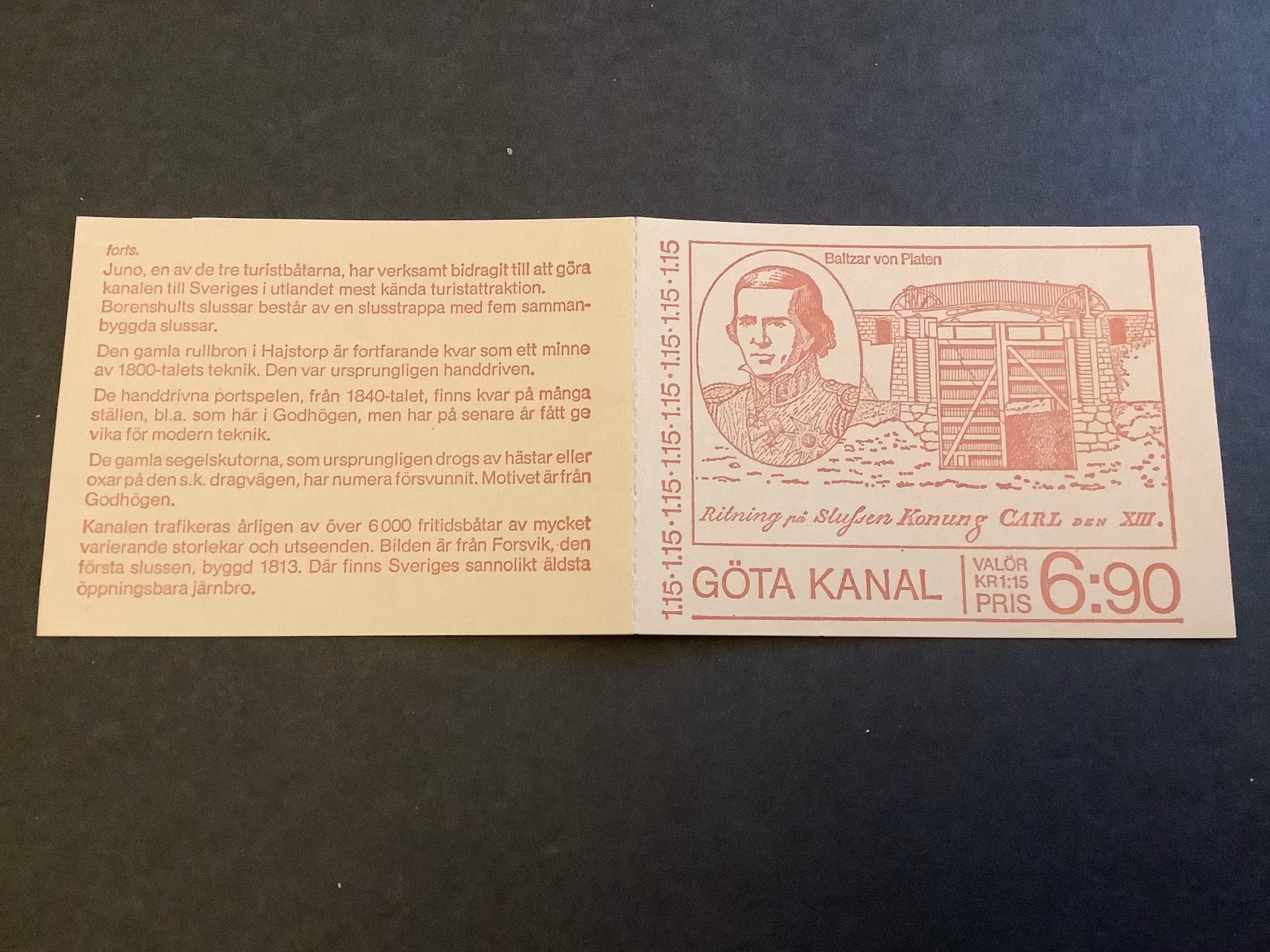 Göta kanal 1979 postfriskt häfte