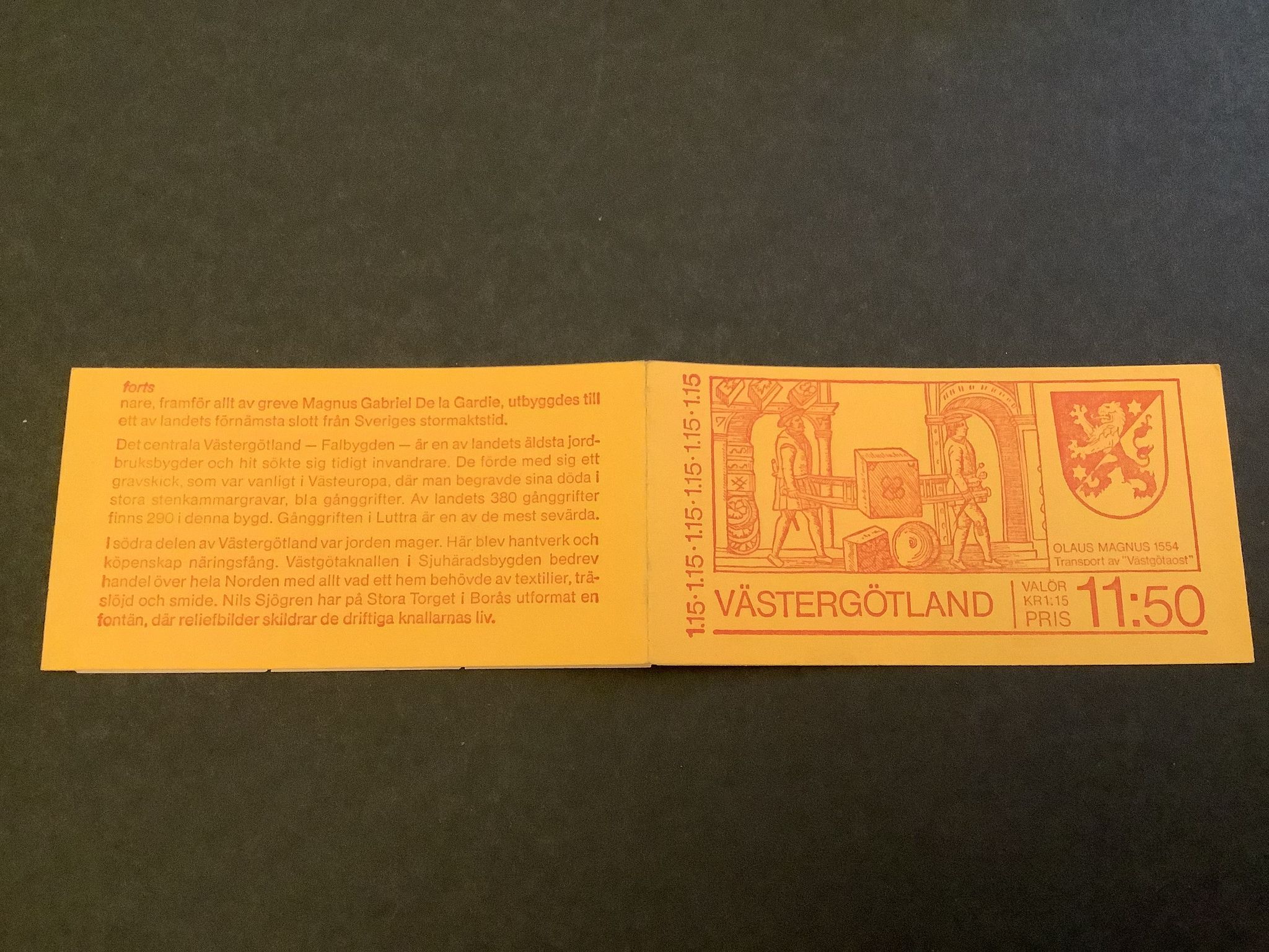 Västergötland 1978 postfriskt häfte