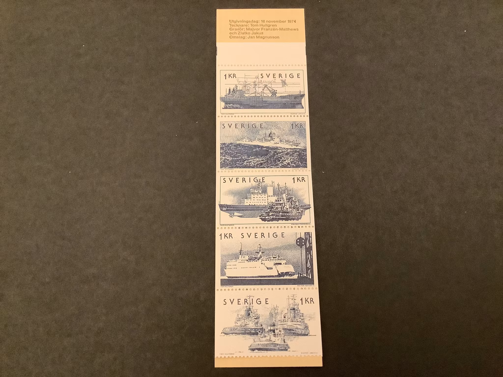 Sjöfart 1974 postfriskt häfte