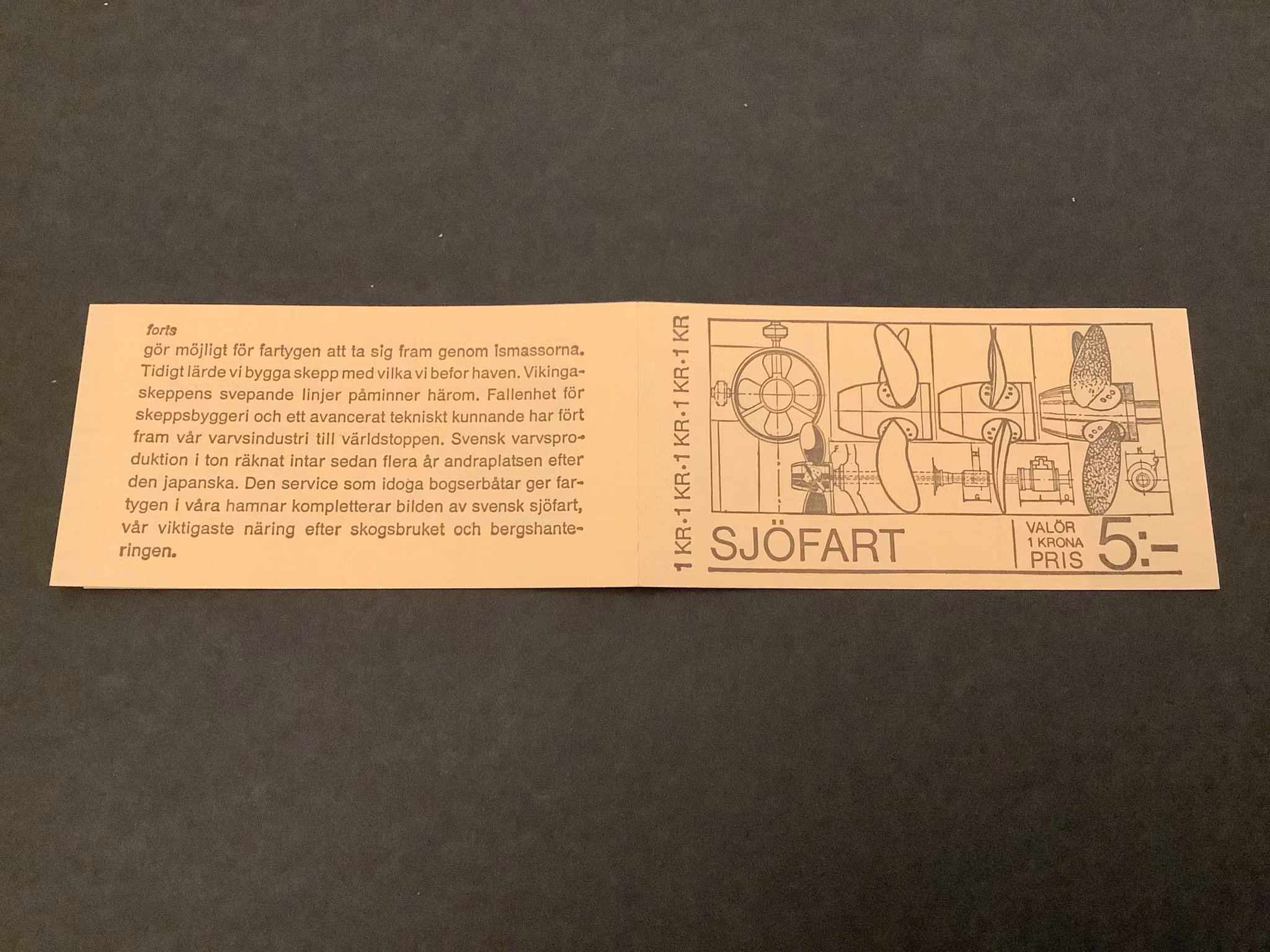 Sjöfart 1974 postfriskt häfte