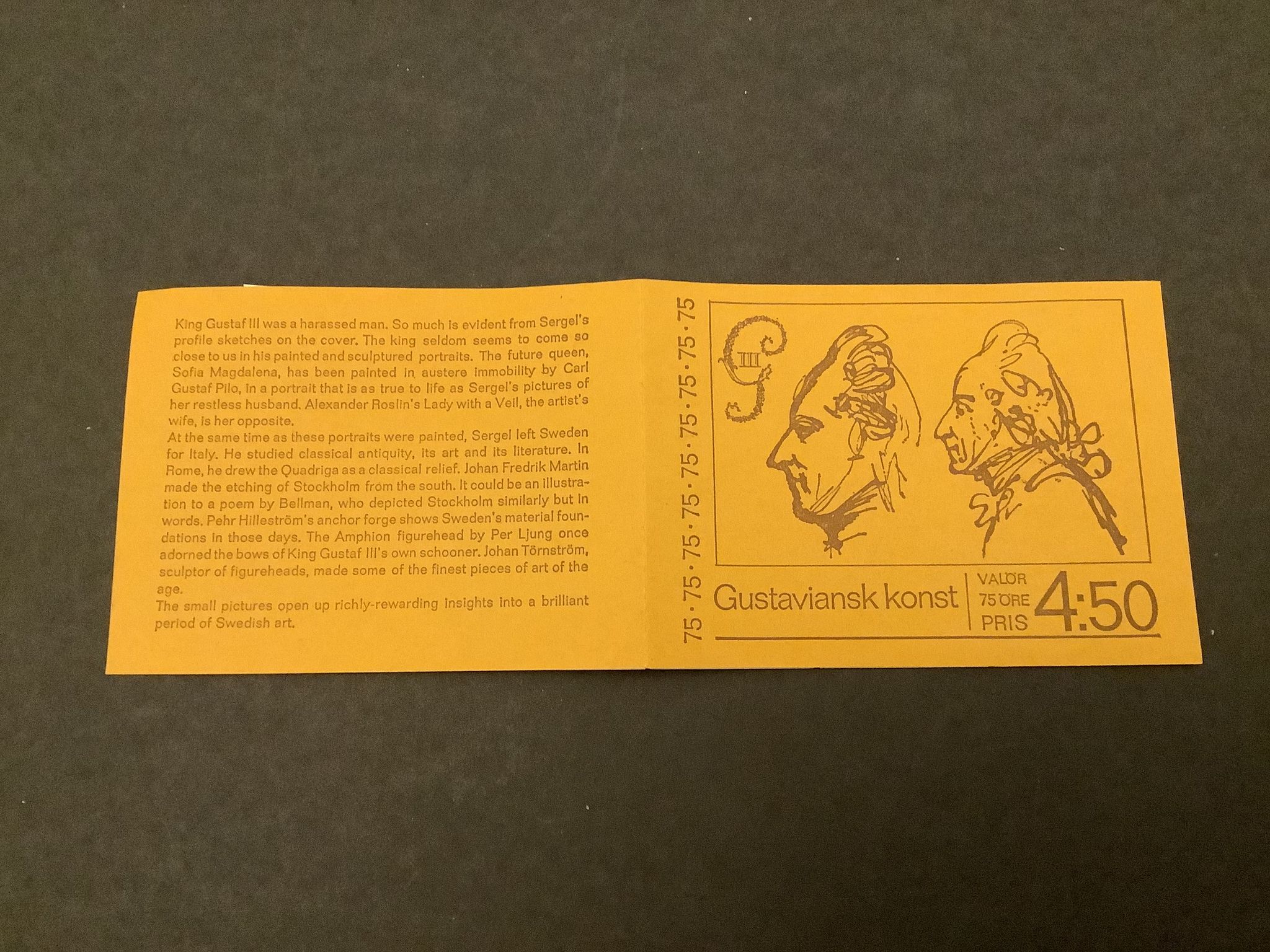Gustaviansk konst 1972 postfriskt häfte