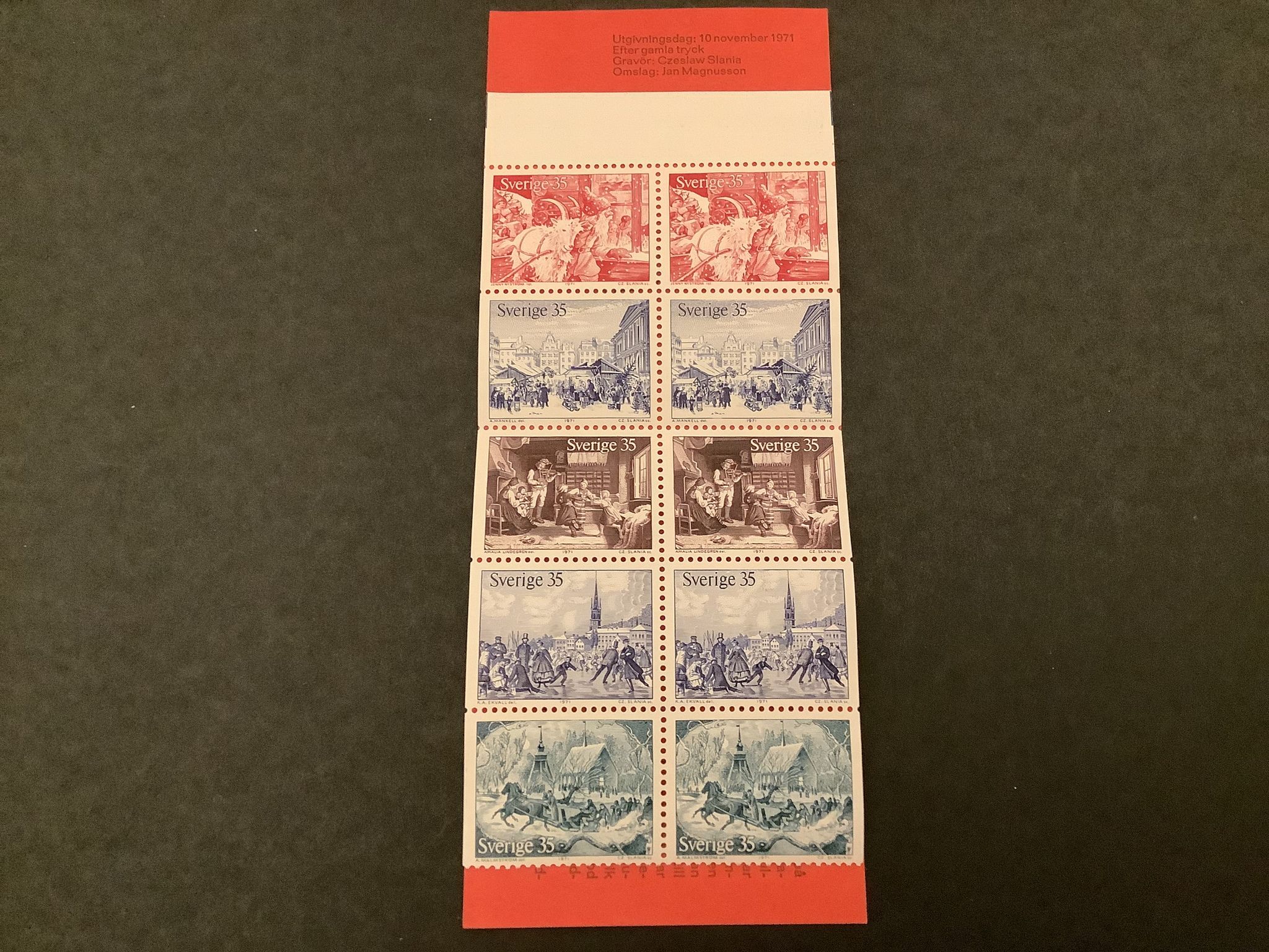 Gammaldags jul 1971 postfriskt häfte
