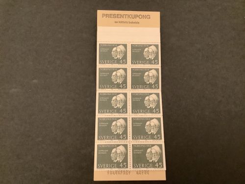 Nobelpristagare 1908 postfriskt häfte