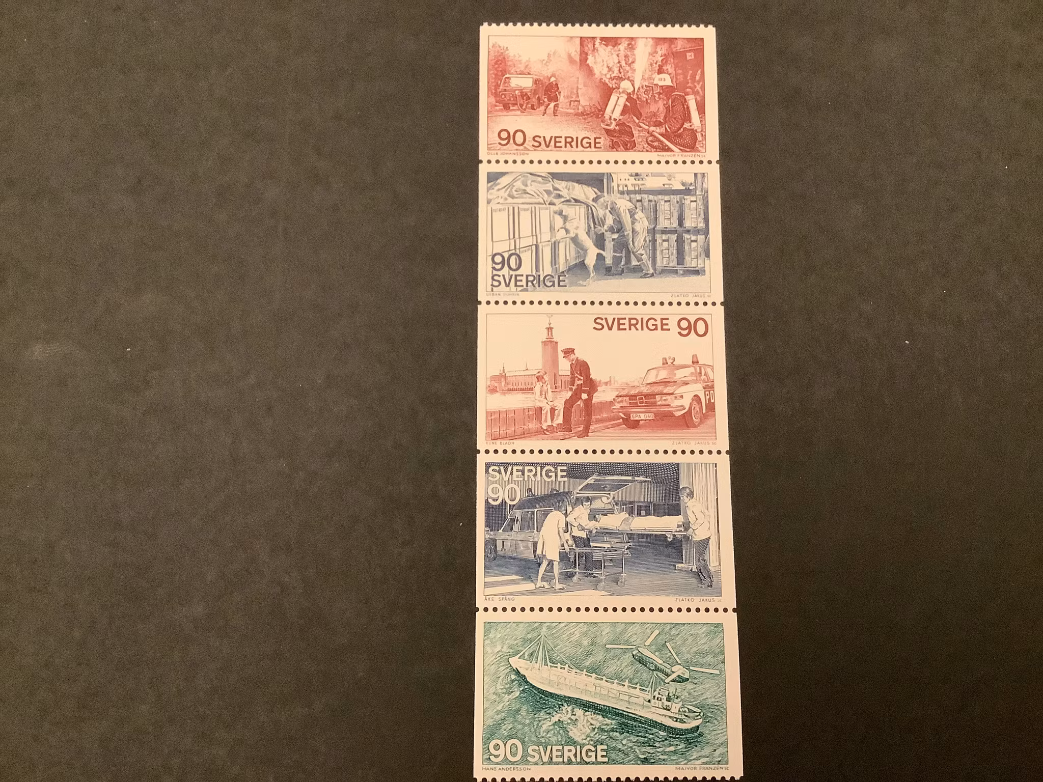 Vaka, värna, hjälpa facit nr 930-934 postfriskt häftesblock
