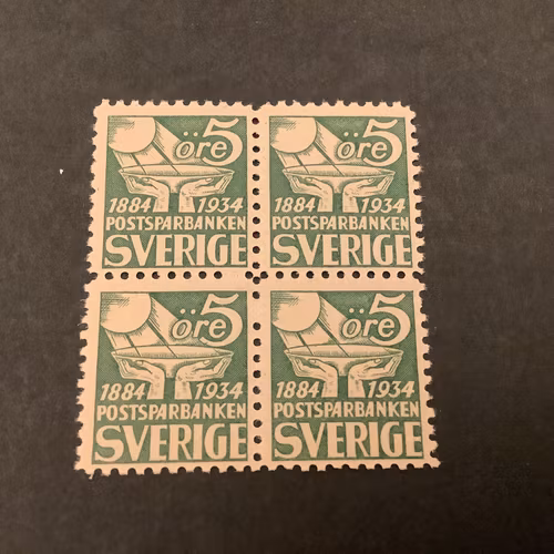 Postsparbanken 50 år facit nr 239 C postfriskt 4-block