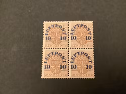 Flygpostfrimärken facit nr 136 postfriskt 4-block