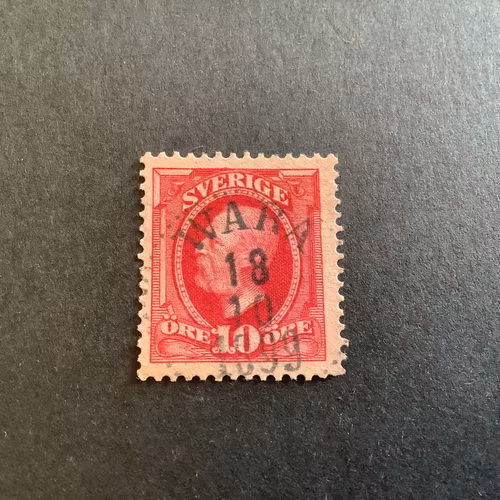 Oscar II facit nr 54 lyxstämplat WARA