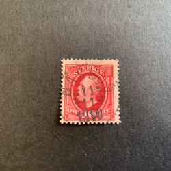 Oscar II facit nr 54 lyxstämplat NÄSSJÖ, kort tand
