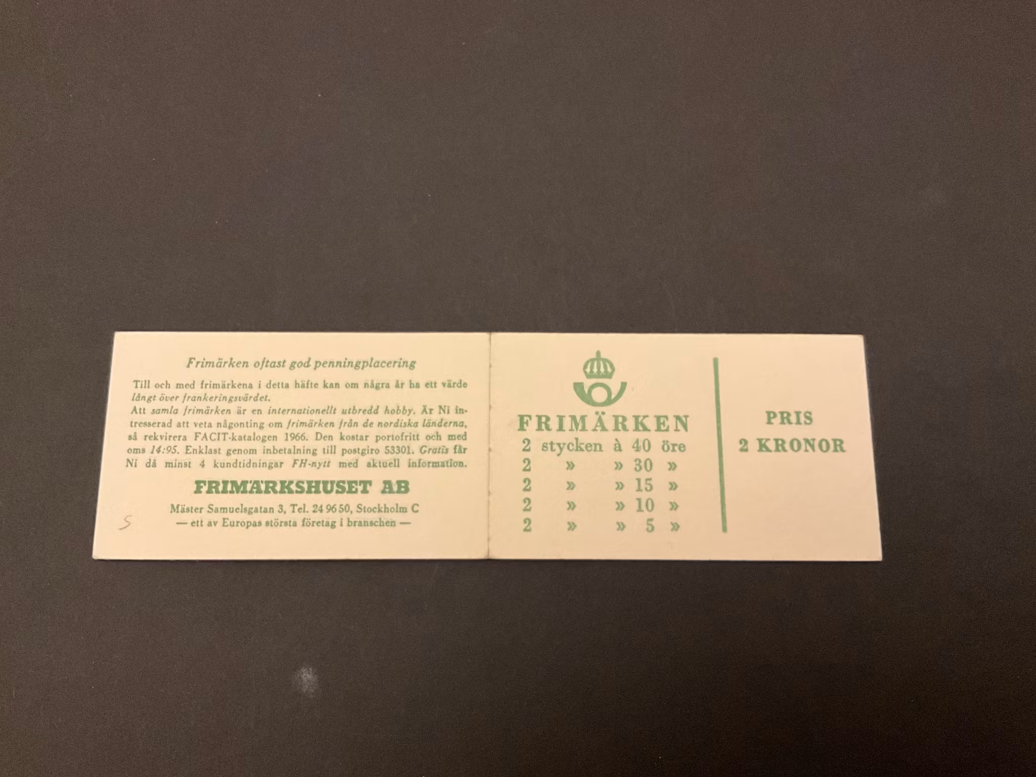 HA 16 A R postfriskt häfte