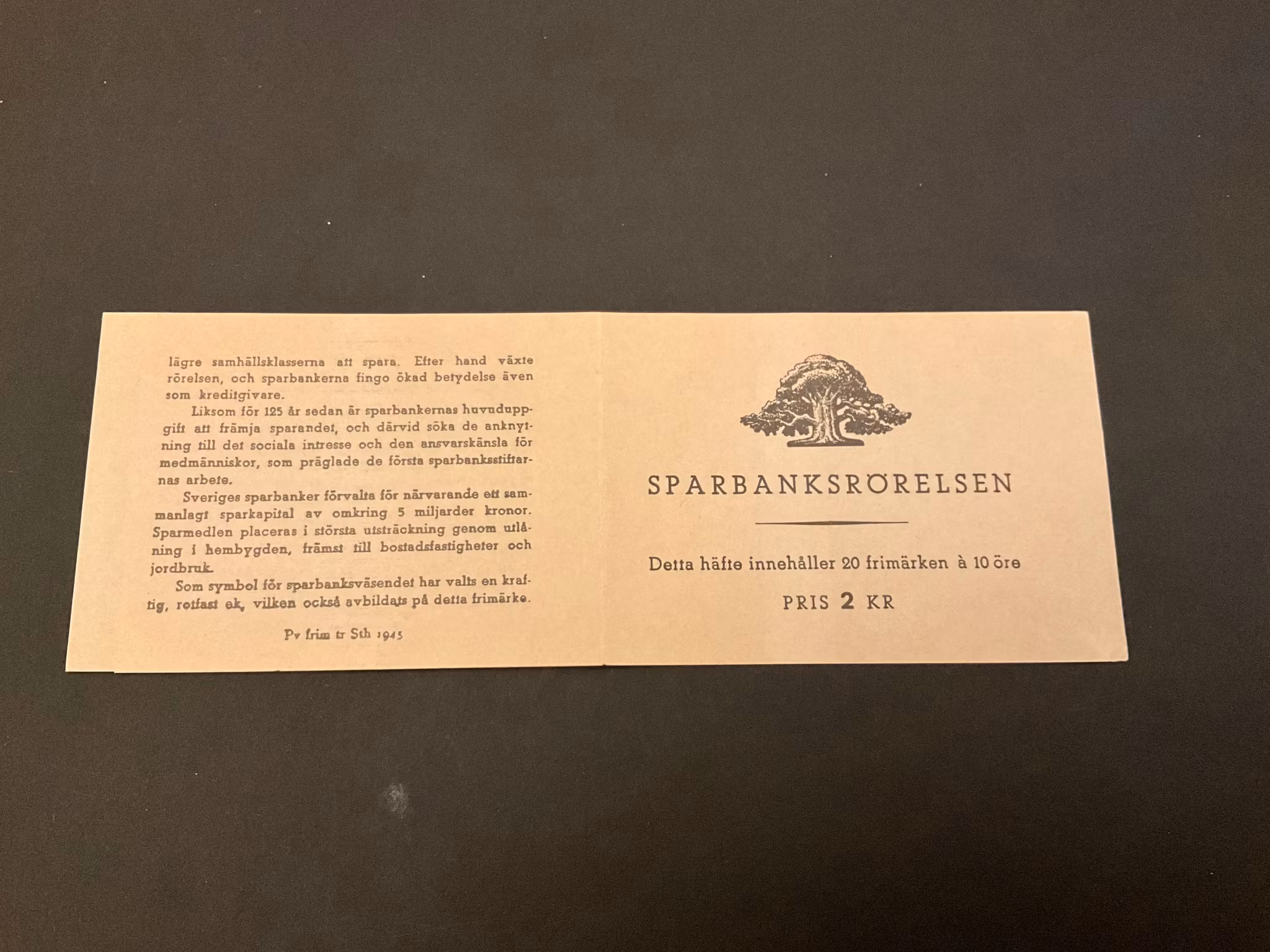 Sparbanksrörelsen postfriskt häfte