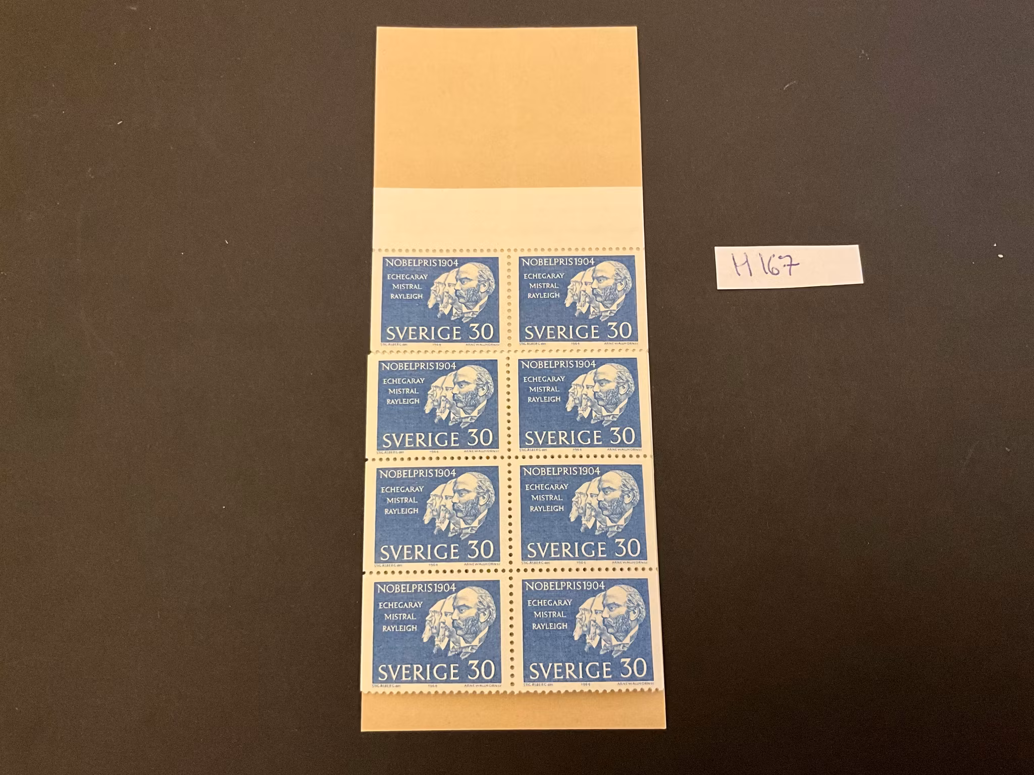Nobelpris 1904 postfriskt häfte