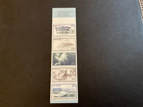 Havsforskning postfriskt häfte  5x1,70 kronor