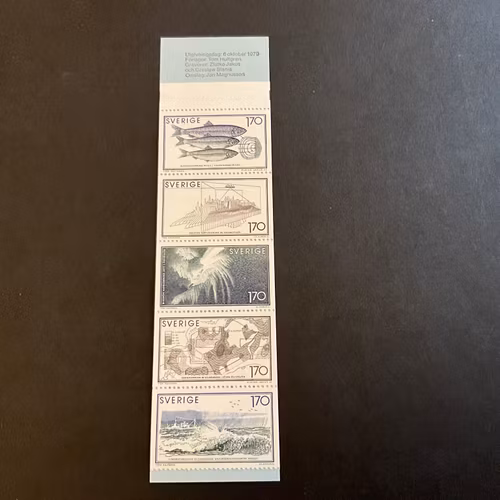 Havsforskning postfriskt häfte  5x1,70 kronor