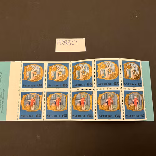 Medeltida bokmåleri med mitt hål postfriskt häfte.