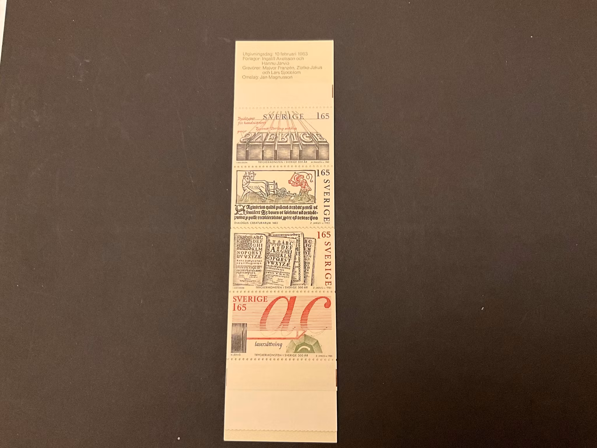 Tryckeikonsten postfriskt häfte