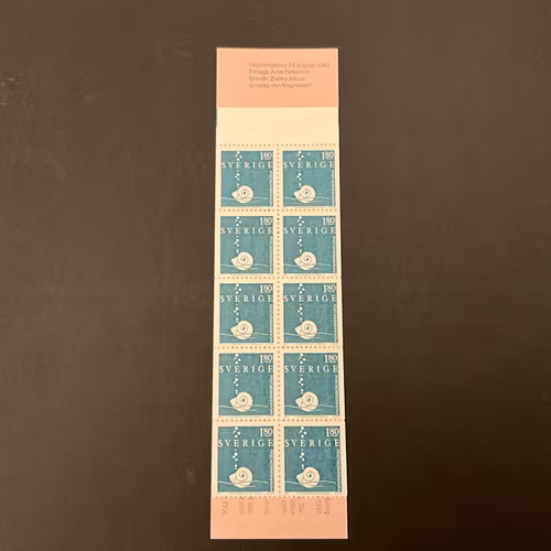 Posthornssnäcka postfriskt häfte