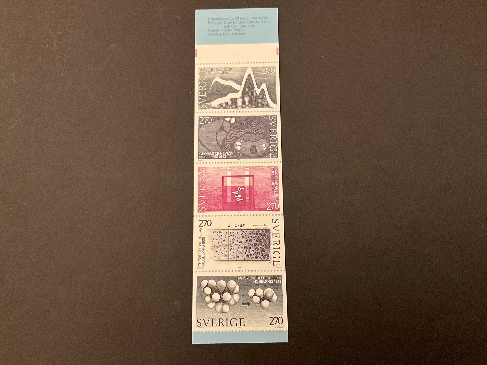 Nobelpristagare Kemi 1983 postfriskt häfte