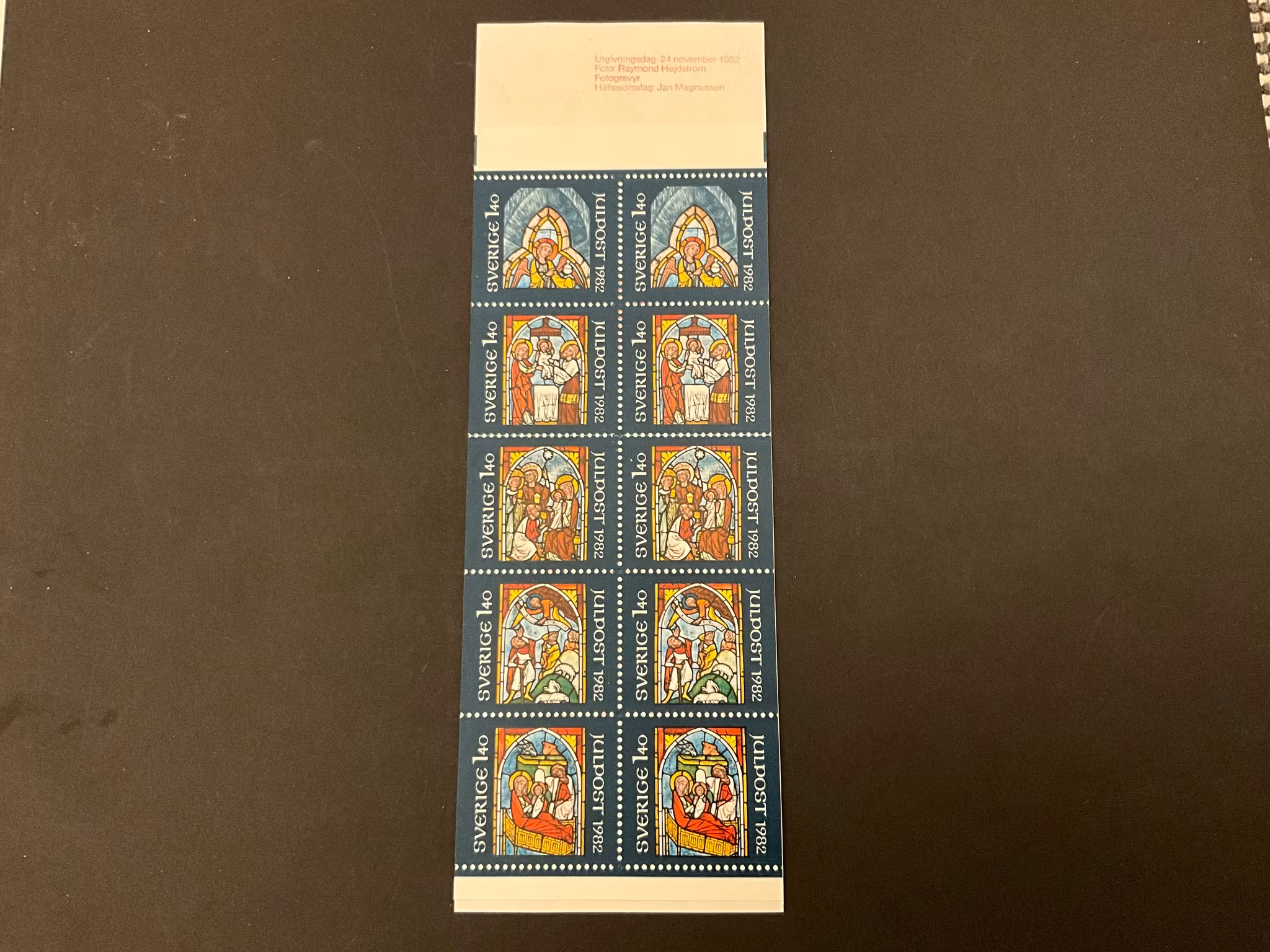 Julpost inrikes 1982 postfriskt häfte
