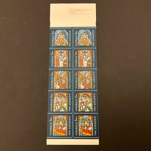 Julpost inrikes 1982 postfriskt häfte