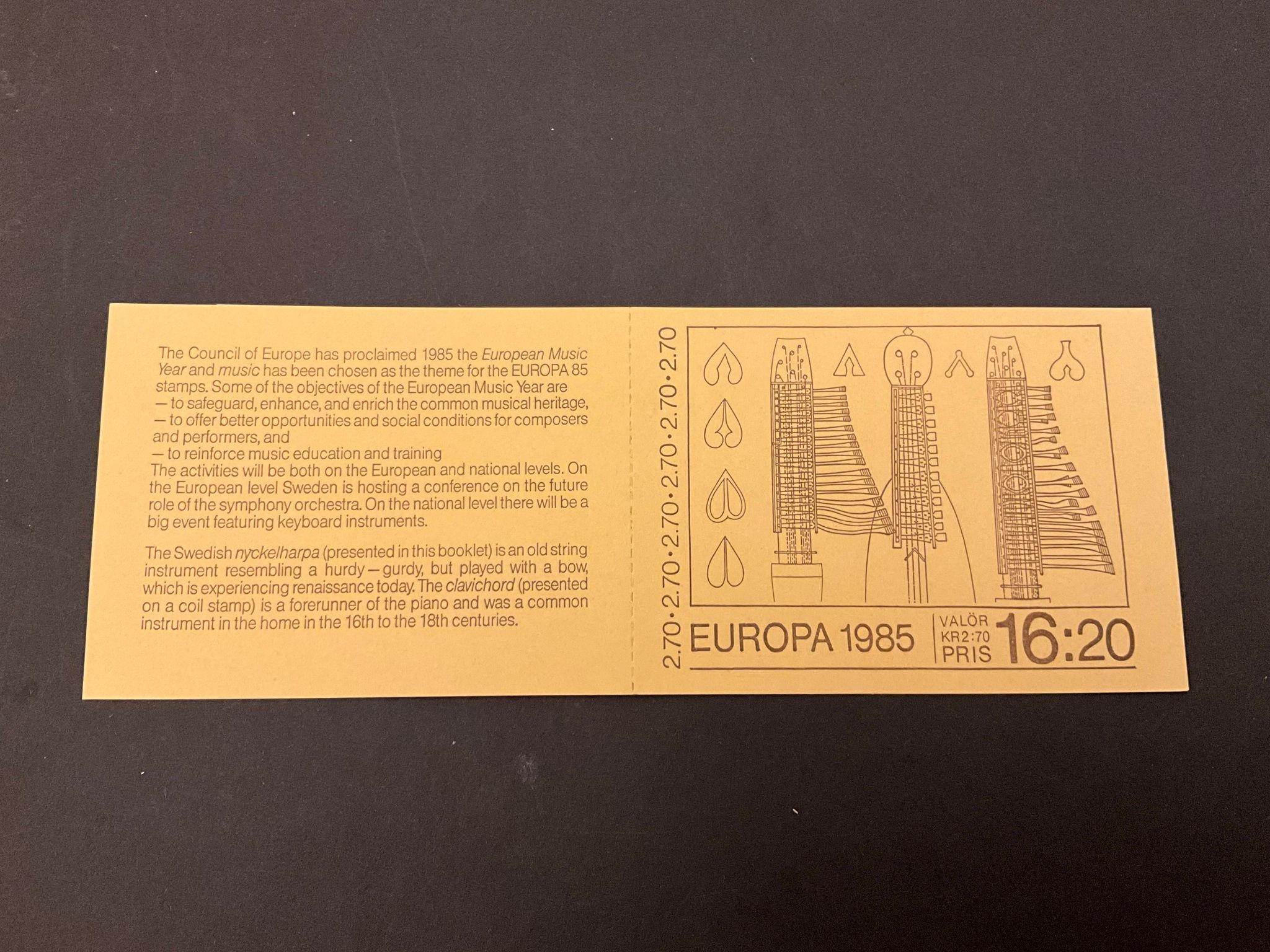Europa XIV 1985 postfriskt häfte
