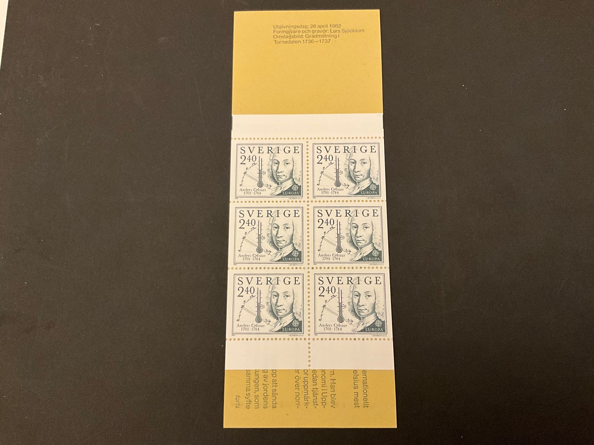 Eurooa XI 1982 postfriskt häfte