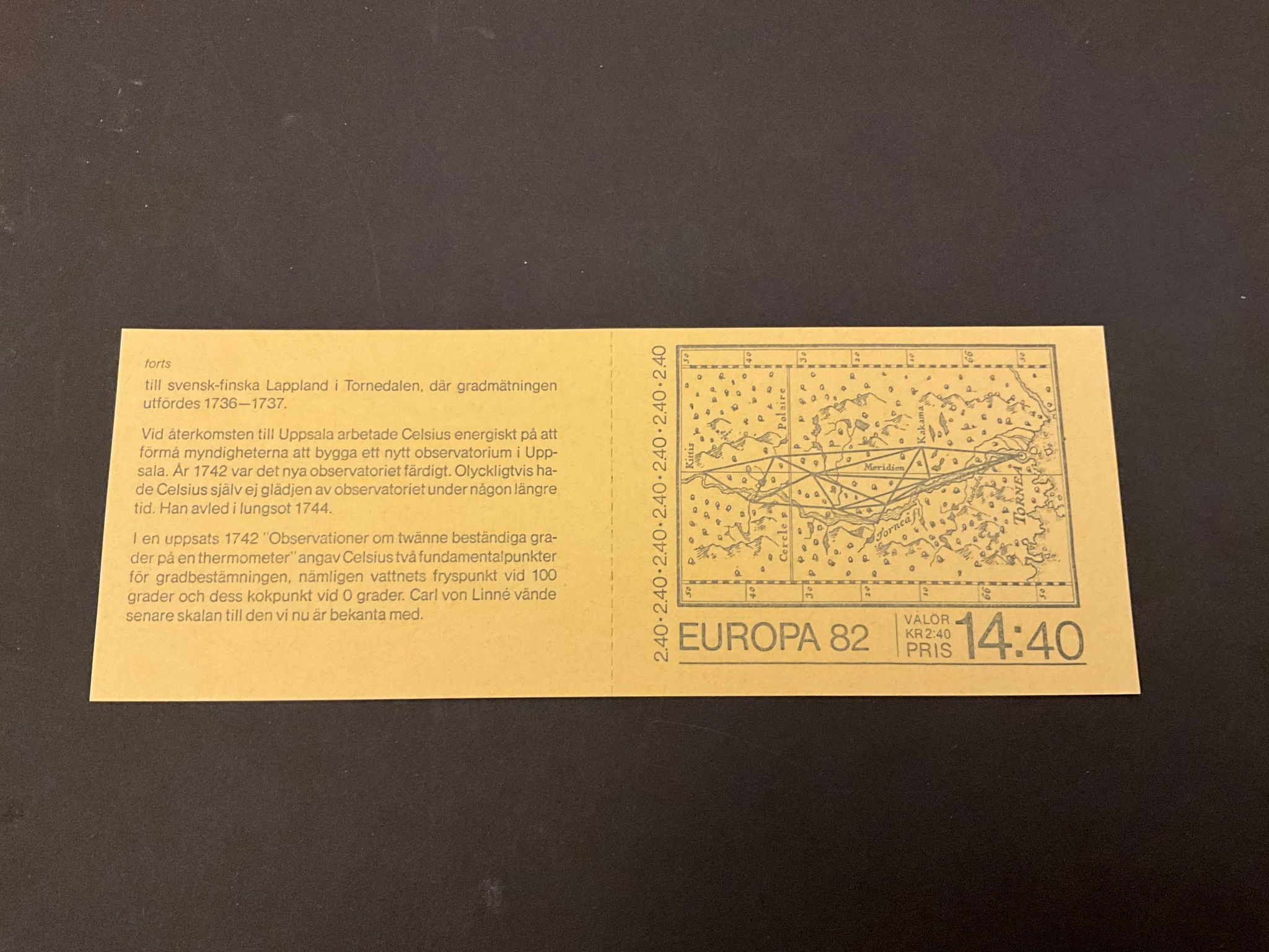 Eurooa XI 1982 postfriskt häfte