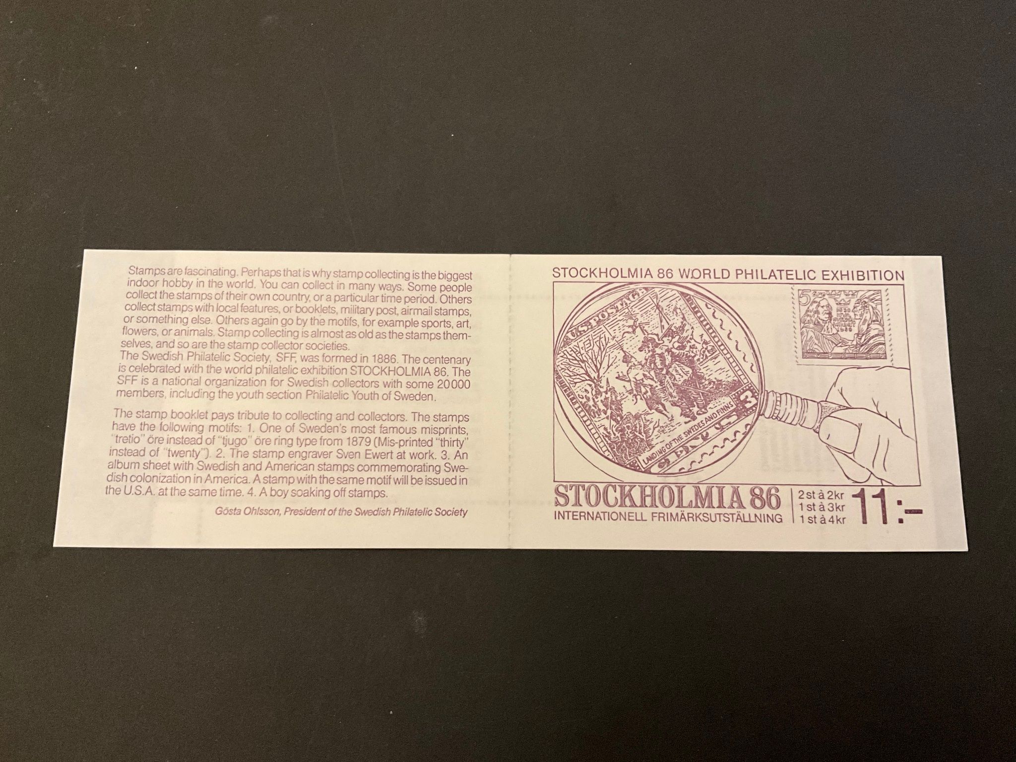 Stockholmia 86 IV postfriskt häfte