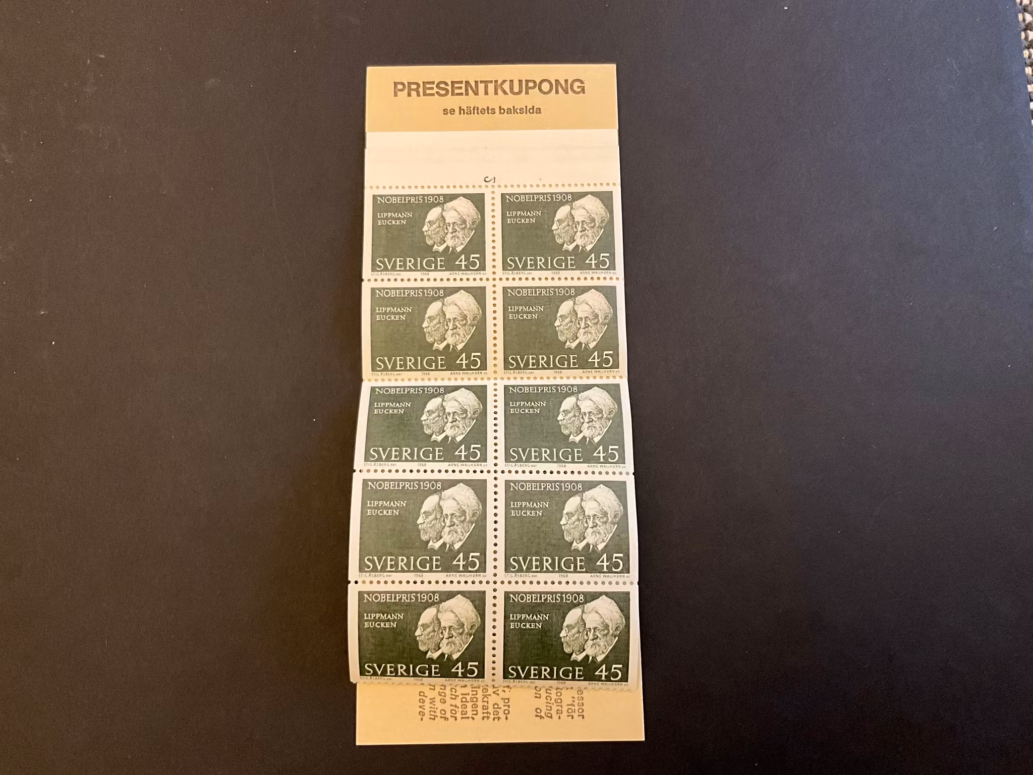 Nobelpristagare 1908 med cylindersiffra 2
