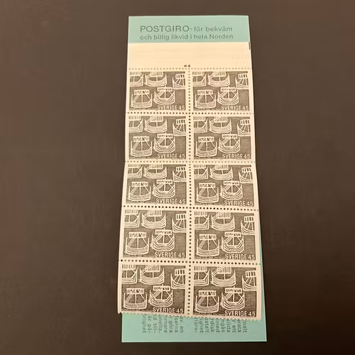 Nirden II 1969 postfriskt häfte med cylindersiffra