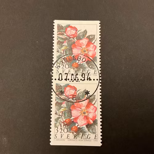 Rosor facit nr 1842 BB lyxstämplat par KARLSBIORG