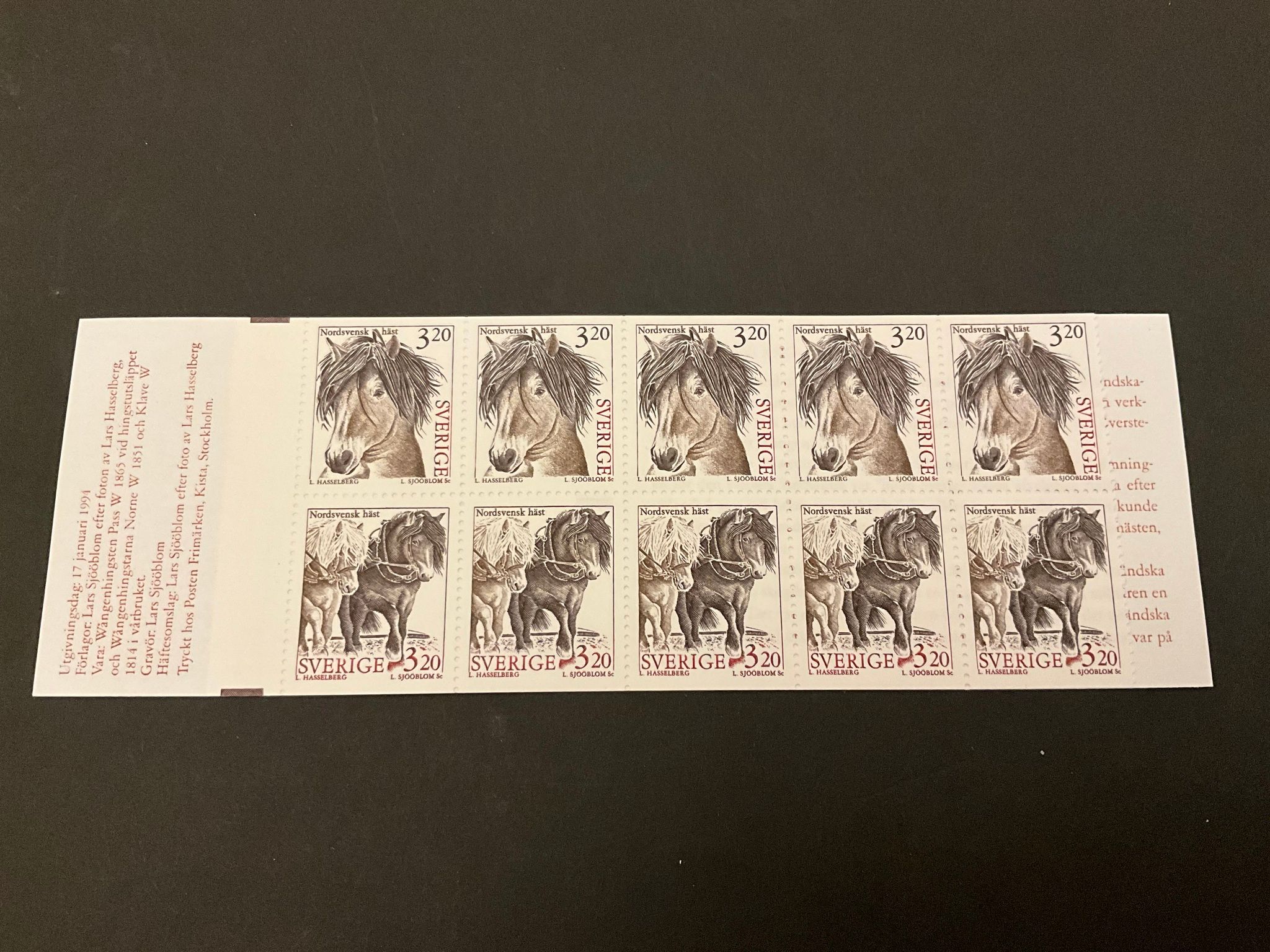Lantdjur postfriskt häfte