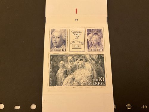 Czeslaw Slania 1991 postfriskt häfte med cylindersiffra 2
