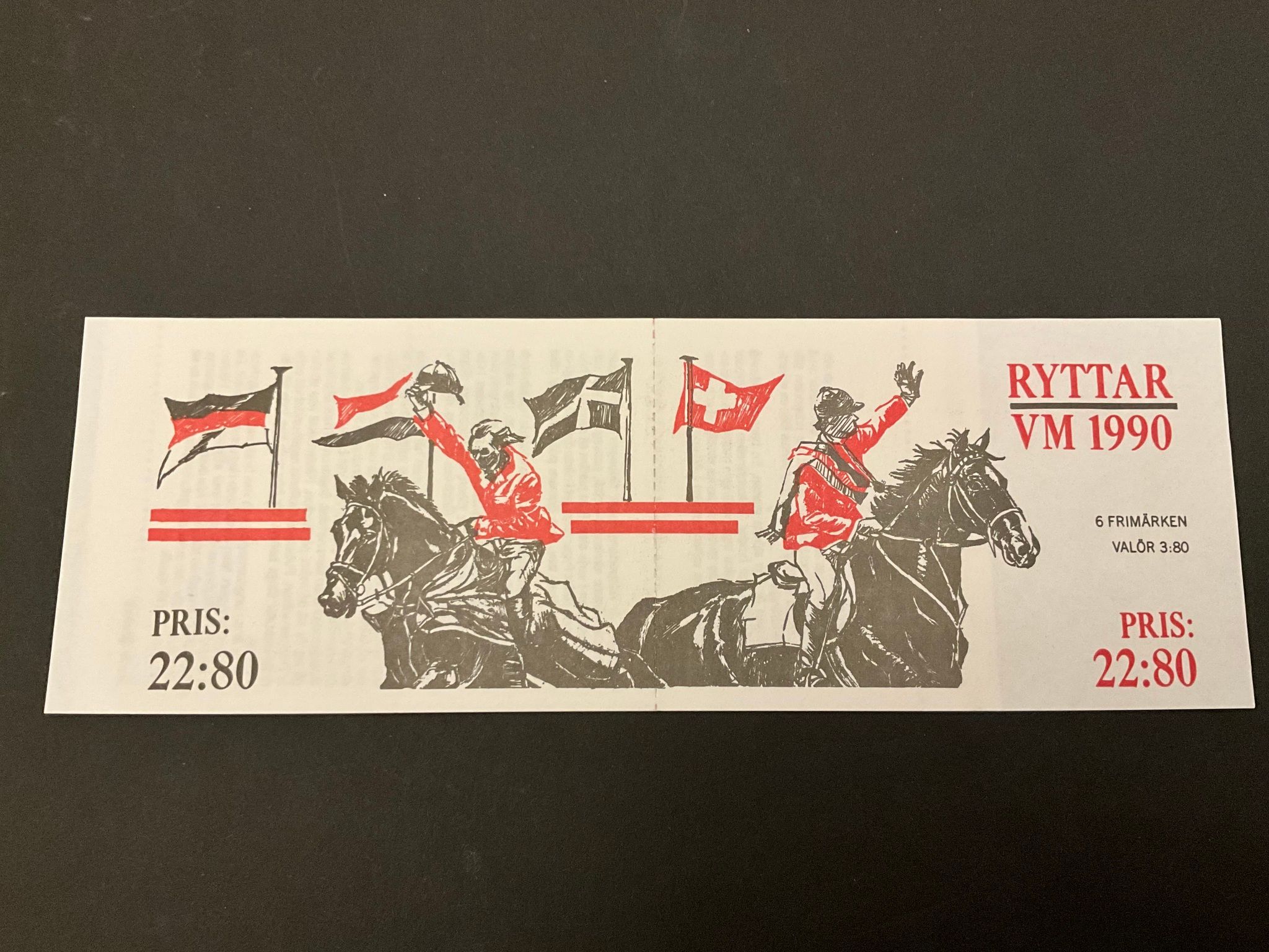 Ryttar VM postfriskt häfte