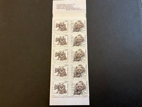 Vilda djur 2 1993 postfriskt häfte