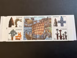 Vikingar 1990 postfriskt häfte med cylindersiffra 2, lite vågigt omslag