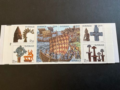 Vikingar 1990 postfriskt häfte med cylindersiffra 2, lite vågigt omslag