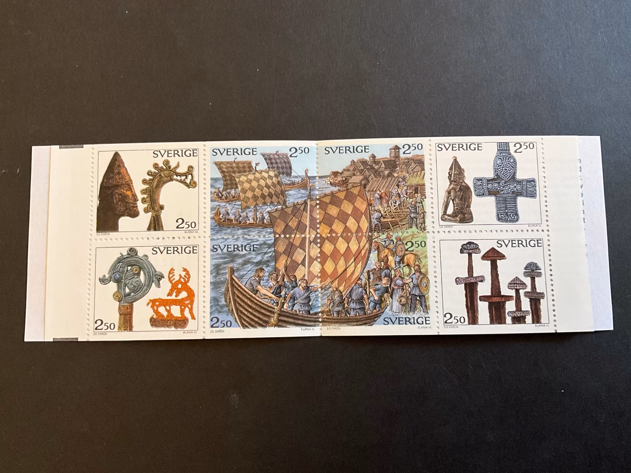 Vikingar postfriskt häfte med ryggtryck