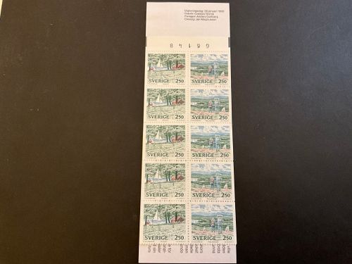 Nationalparker 2 1990 postfriskt häfte med kontrollnummer