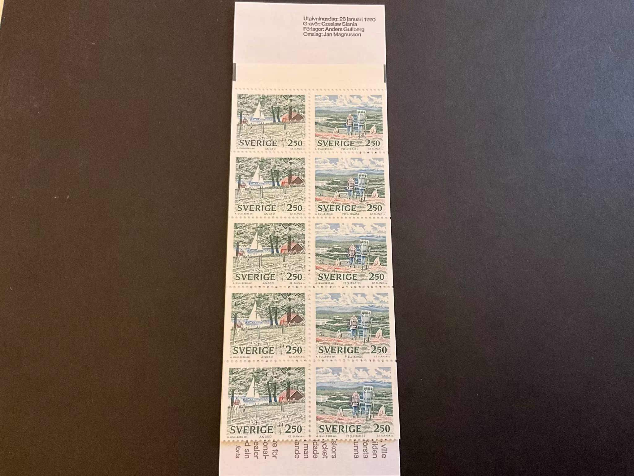 Nationalparker 2 1990 postfriskt häfte med ryggtryck