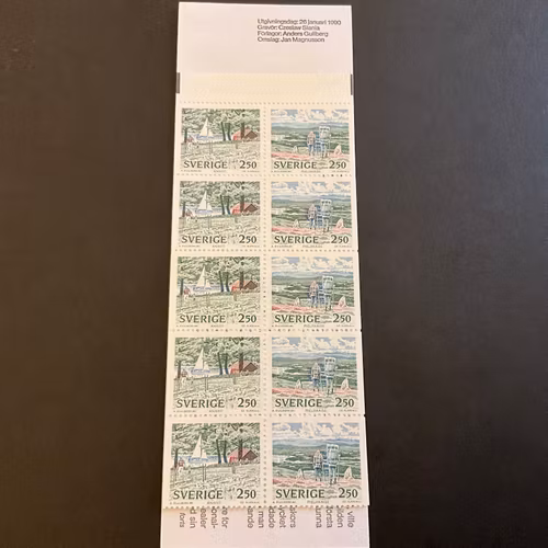 Nationalparker 2 1990 postfriskt häfte med ryggtryck